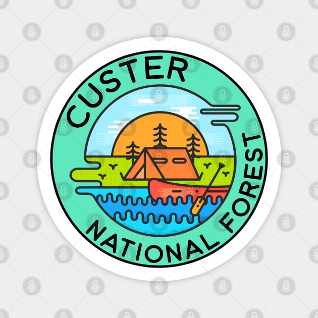 Custer National Forest Montana Camping Canoe Sticker by DD2019